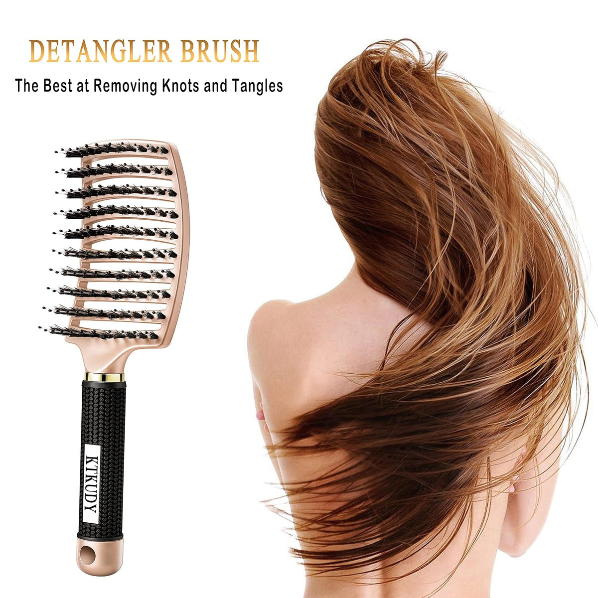 2 Pack Detangling Brushes for Women & Kids, Wet & Dry Hair, All Hair Types