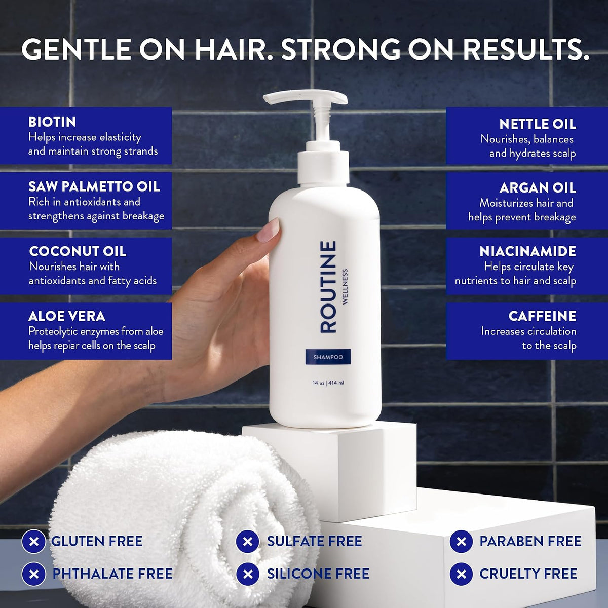 Routine Wellness Anti-Thinning Volumizing Shampoo - Lavender & Cedar