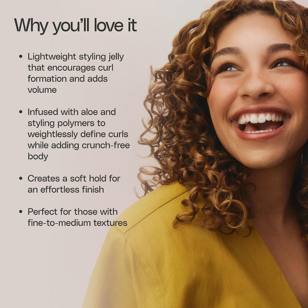 Ouidad Curl Shaper Out Of Thin (H) Air Volumizing Jelly Hair Styling Gel – Lightweight Curl Enhancer for Loose Curls & Waves, Soft Hold with No Crunch, Sulfate-Free & Mineral Oil Free