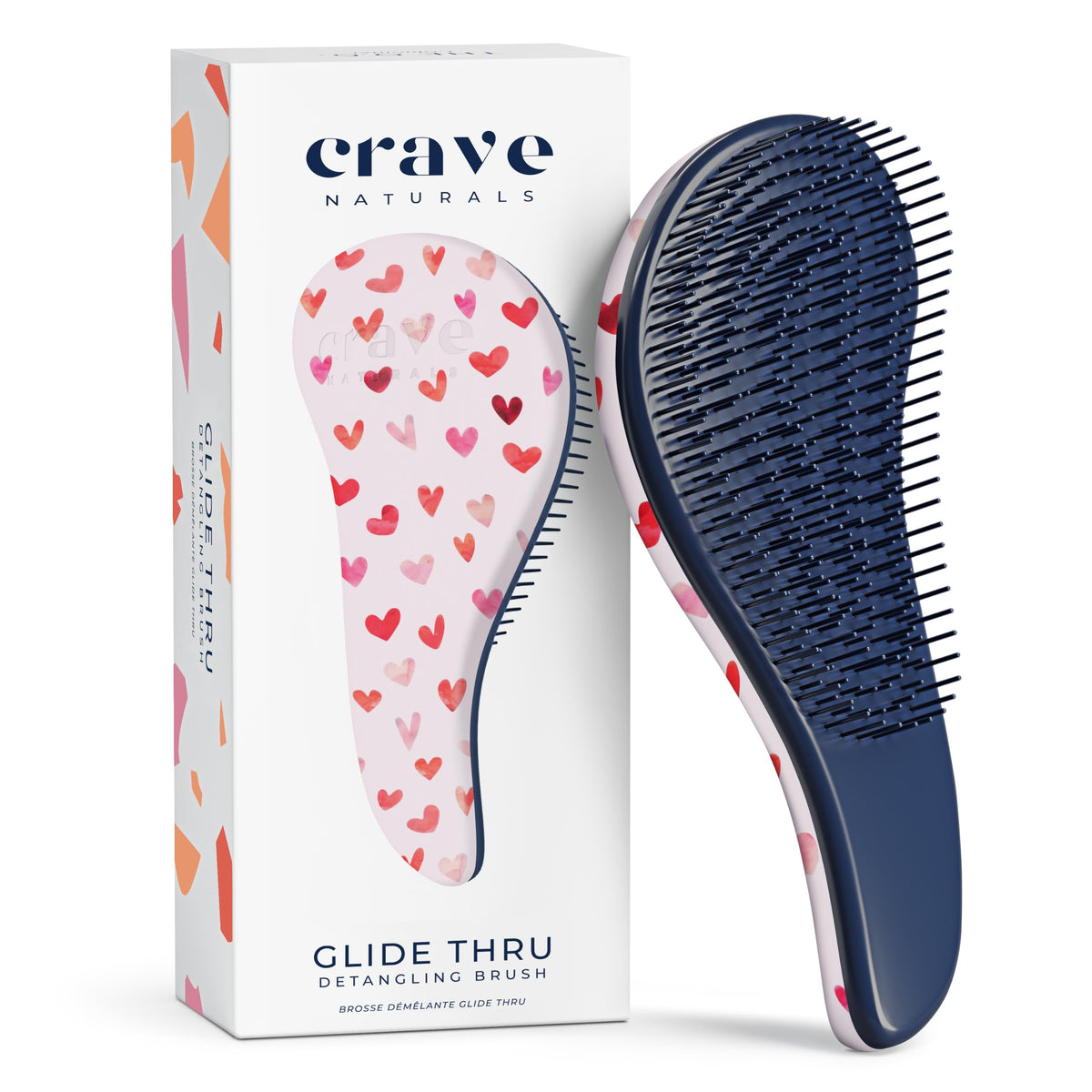 Crave Naturals Glide Thru Detangling Hairbrush that Glides Through Tangles For Wet, Dry and Damaged Hair - Gentle Detangler Styling Tool for Adults, Kids, Men and Women - 7.5 x 3 in, Turquoise