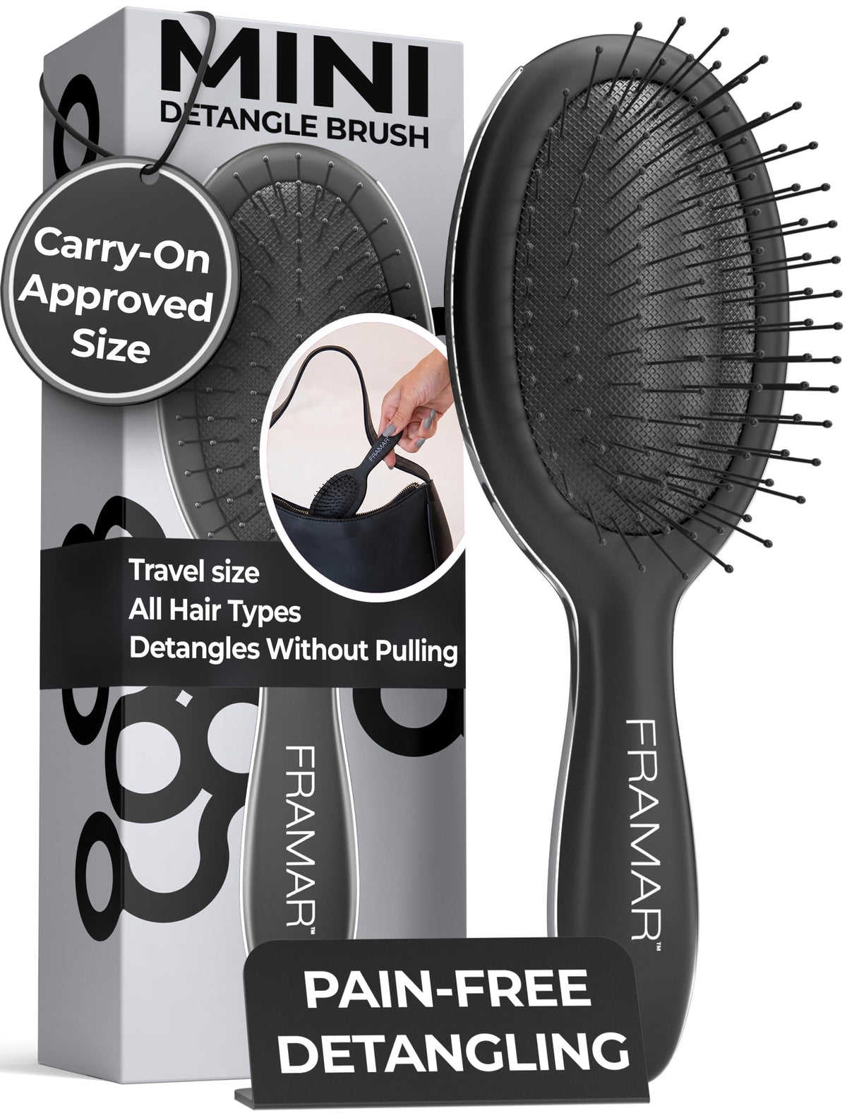 Framar Detangling Brush for Curly Hair, Hair Brushes for Women Detangler