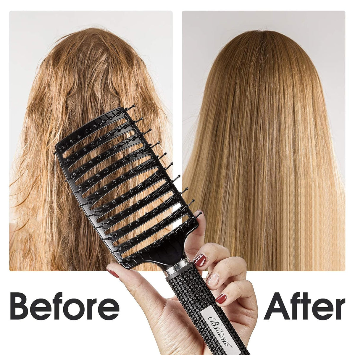 Hair Brush, Curved Vented Detangler Brush Faster Blow Drying for Women, Men