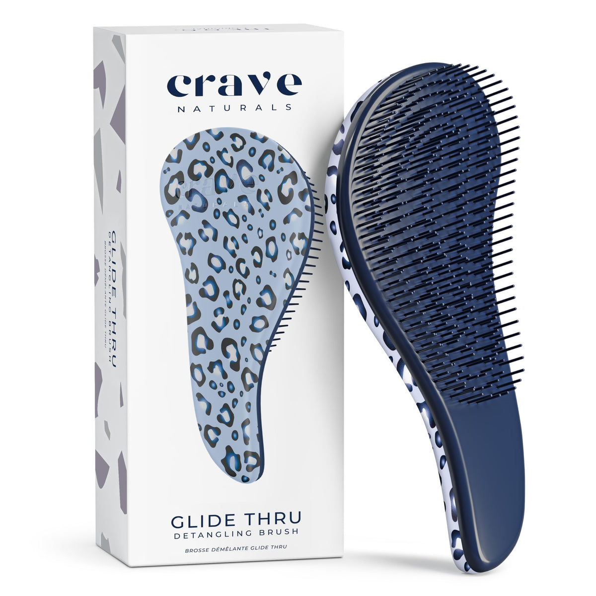 Crave Naturals Glide Thru Detangling Hairbrush that Glides Through Tangles For Wet, Dry and Damaged Hair - Gentle Detangler Styling Tool for Adults, Kids, Men and Women - 7.5 x 3 in, Turquoise