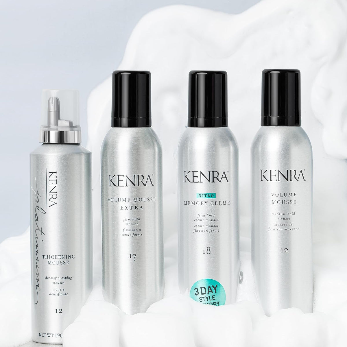 Kenra Platinum Thickening Mousse 12 | Volumizing Styler | Adds Fullness & Body | Humidity Protection Up To 48 hours | Density Plumping up tp 150% | Thermal Protection | All Hair Types