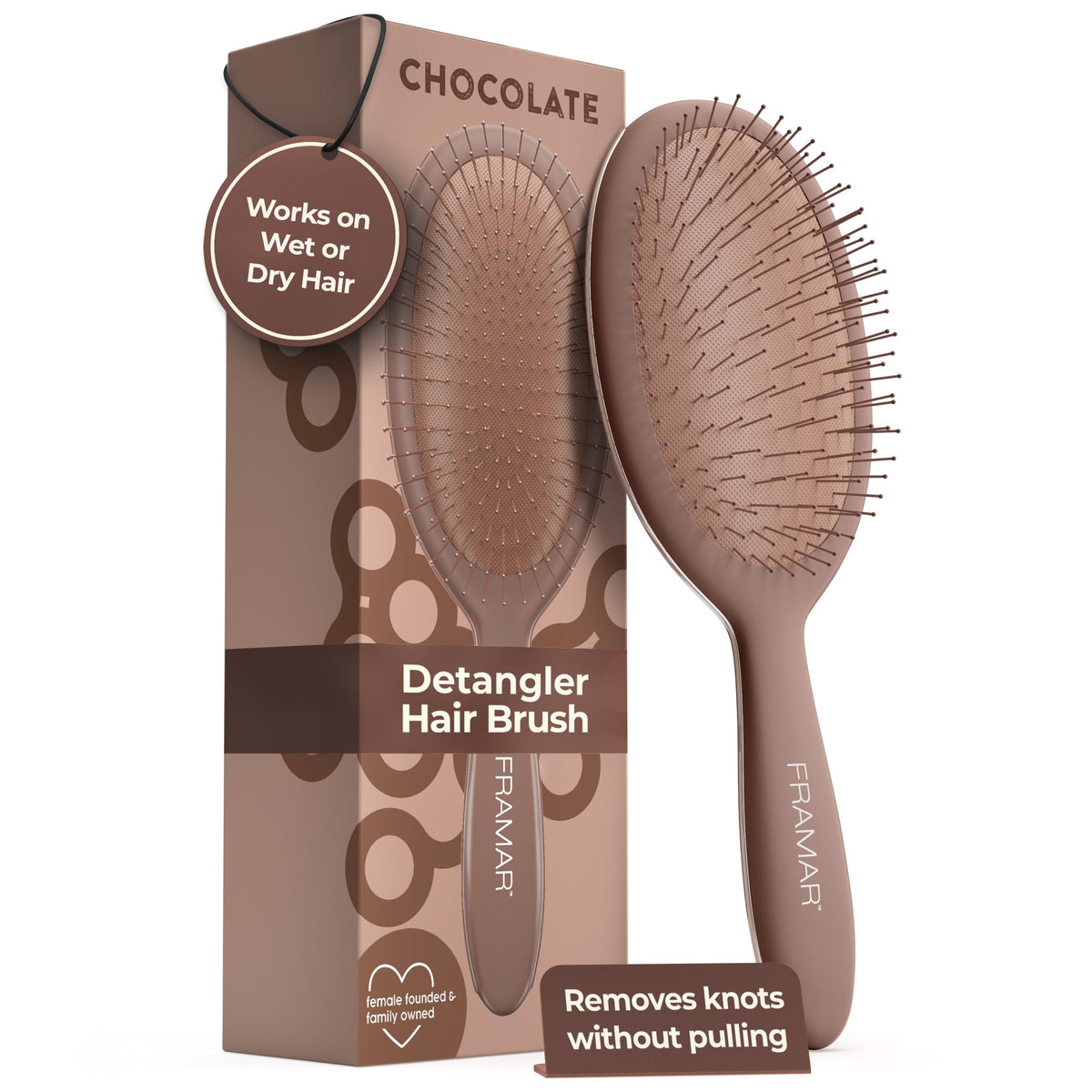 Framar Detangling Brush for Curly Hair, Hair Brushes for Women Detangler