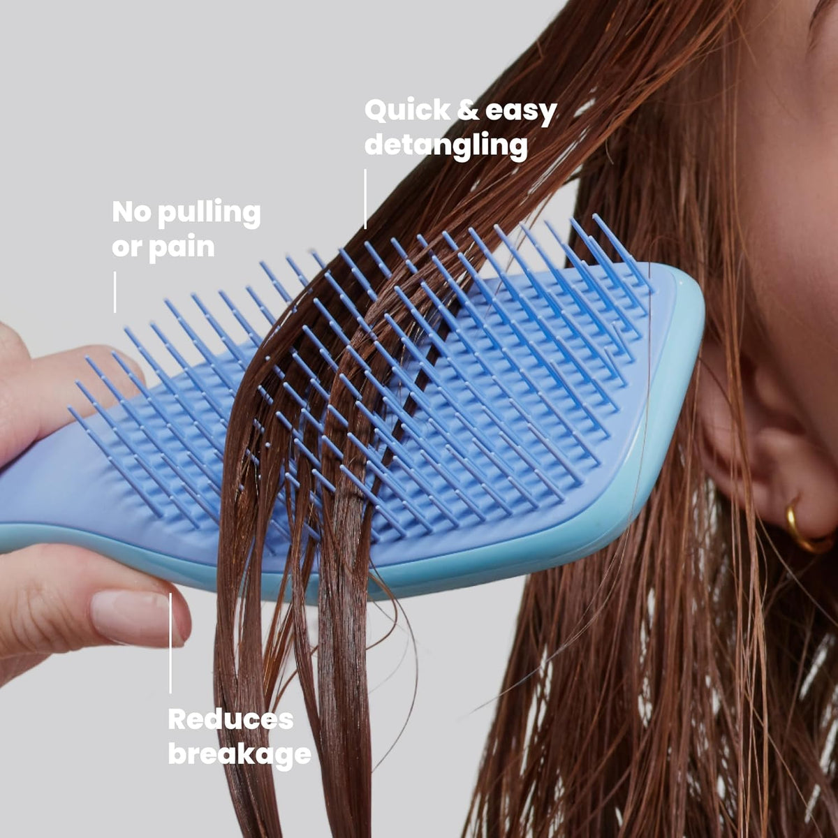 Tangle Teezer Ultimate Detangler Brush, Straight to Wavy, Denim Blues