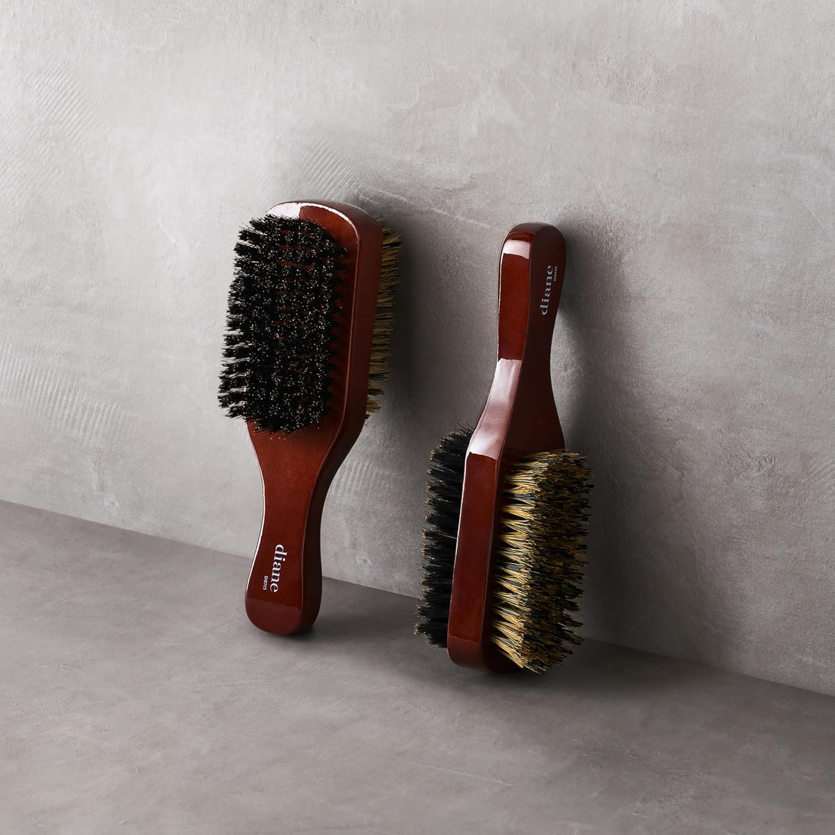 Diane Premium 100% Boar Bristle 2-Sided Club Brush for Men, Wood Handle