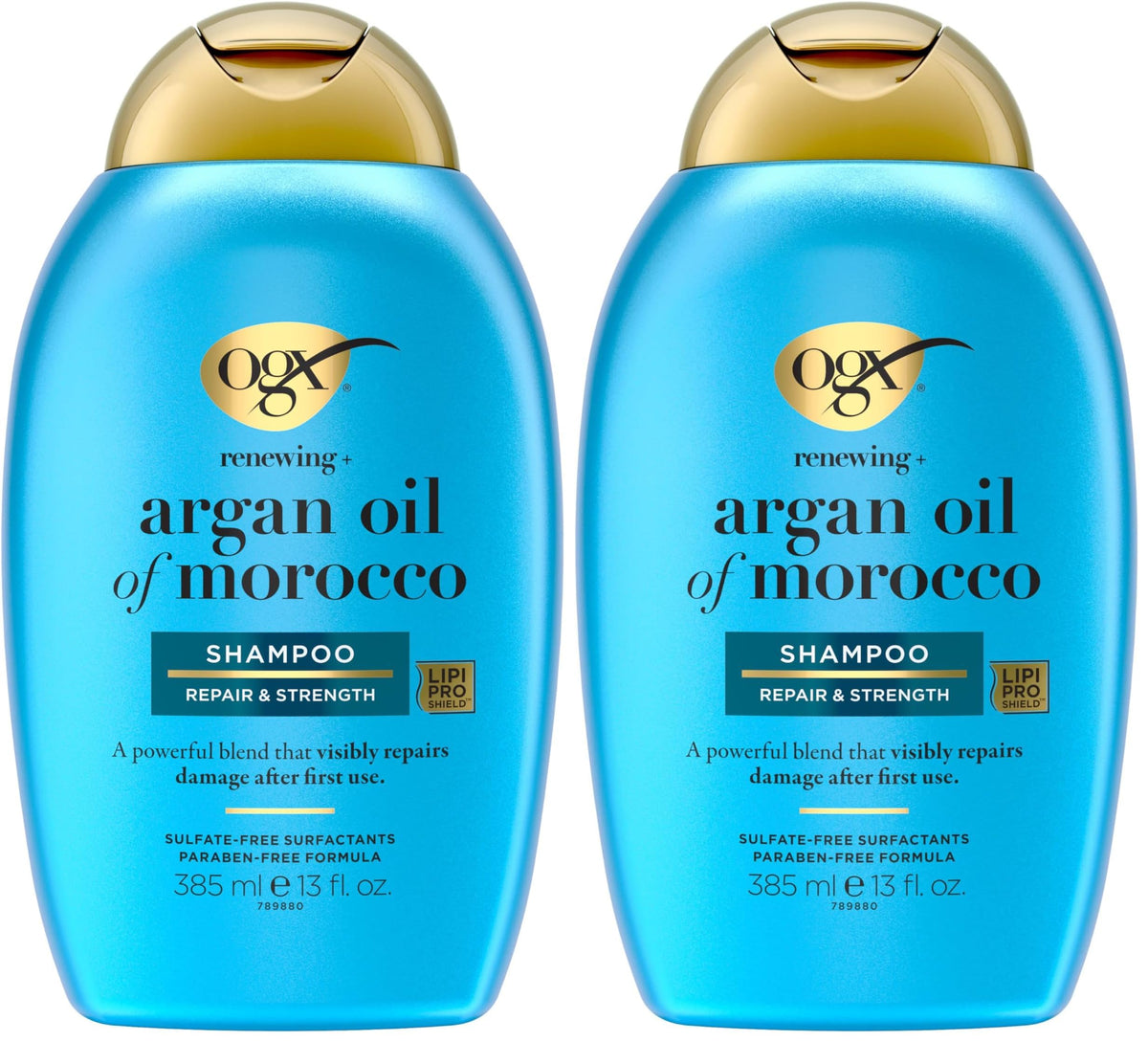 OGX Renewing + Argan Oil of Morocco Shampoo, Damage Repair Shampoo & Argan Oil to Help Strengthen & Repair Dry, Damaged Hair, Paraben-Free, Sulfate-Free Surfactants, 25.4 fl. oz