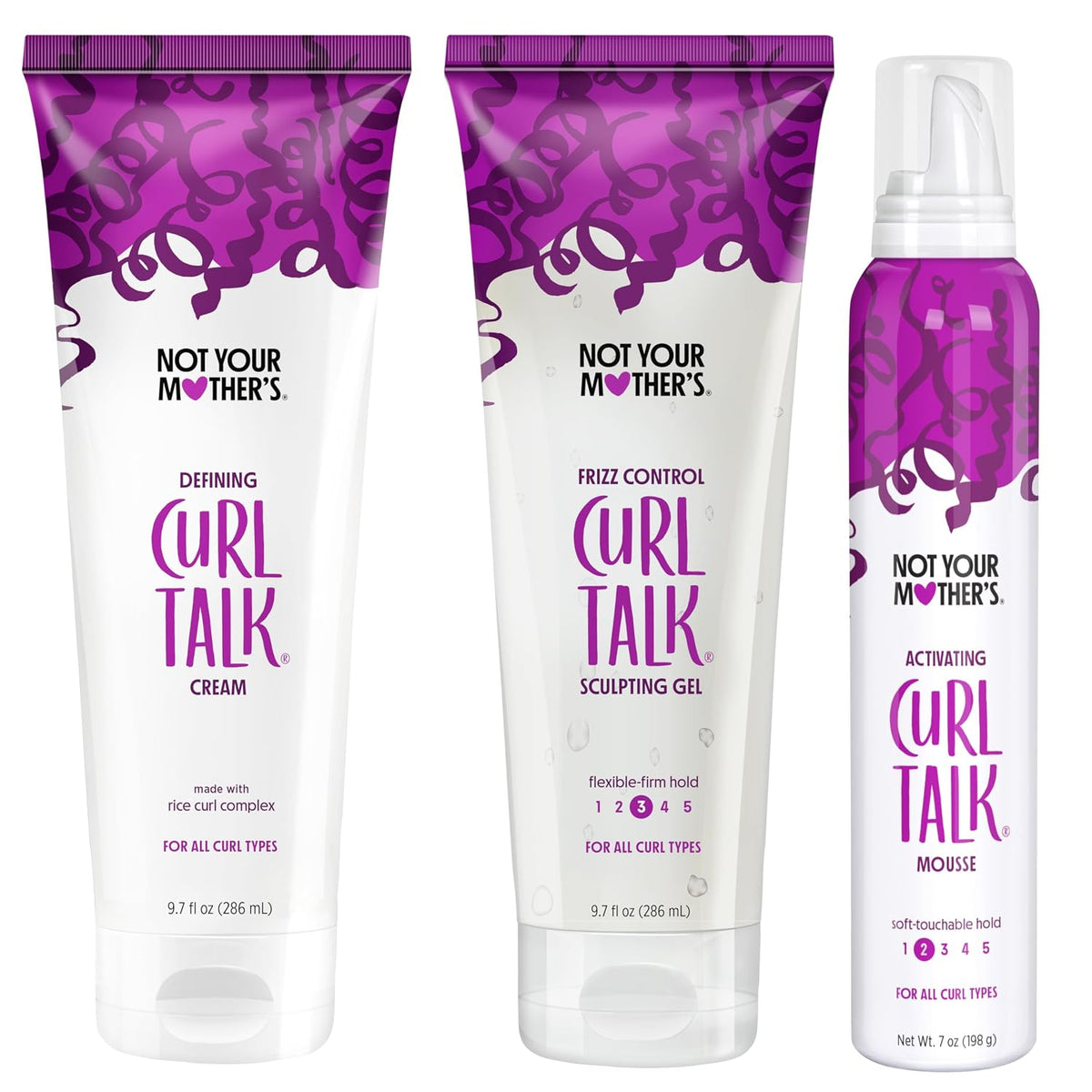 Not Your Mother's Curl Talk Defining Cream, Styling Gel, & Mousse - 3 Pack