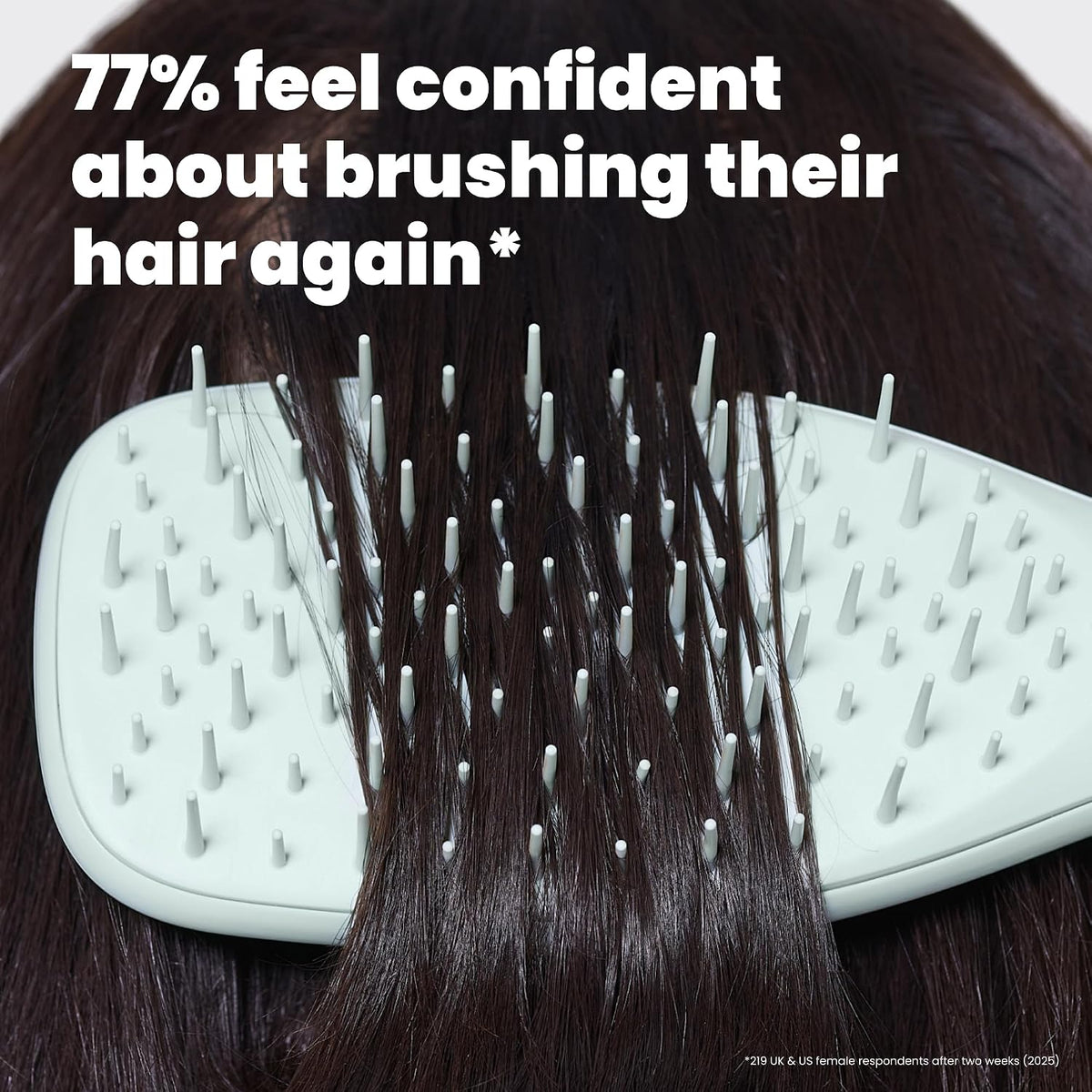 Tangle Teezer Extra Gentle Detangler Brush, Fragile Hair, Eucalyptus Green