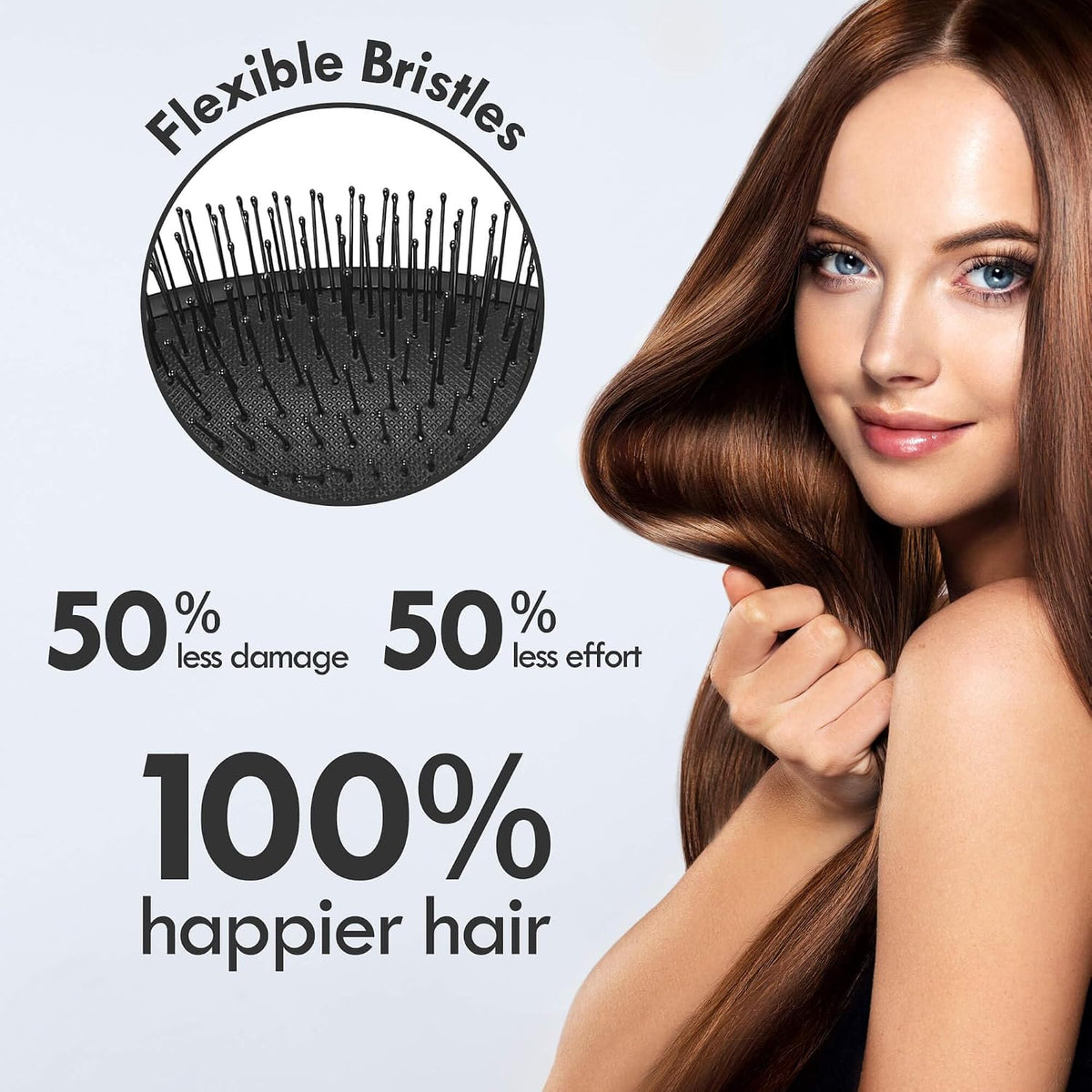 4 Pack Detangling Hair Brush - Air Cushion Detangler Hairbrush with Ultra Soft Bristles for Effortless Tangle Removal For Wet Dry Damaged Curly Fragile Hair for Women Men Boys Girls Adult Kids