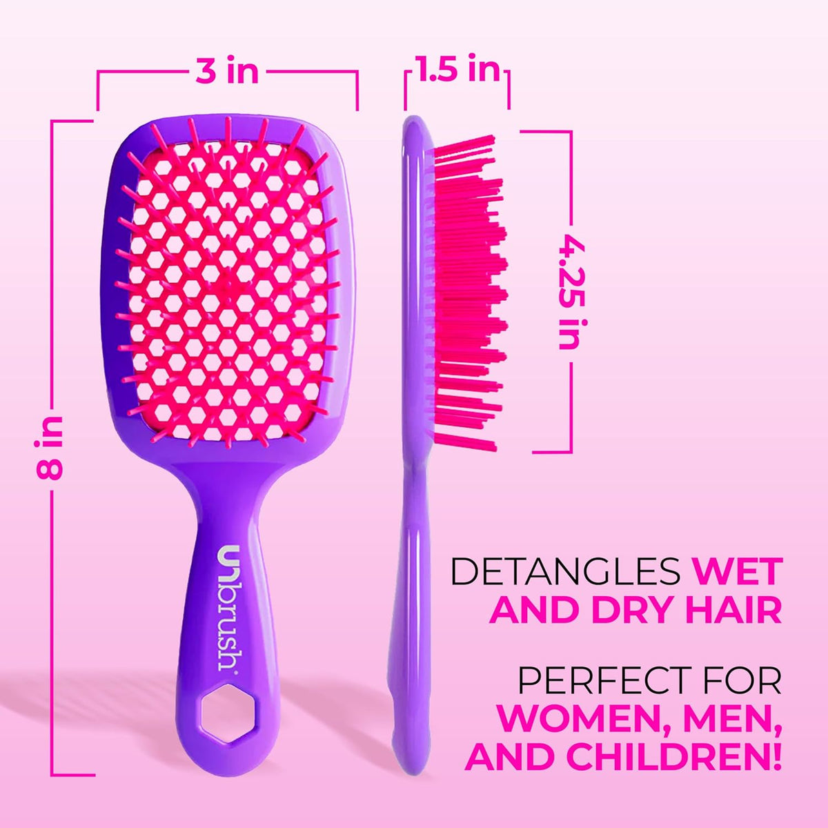 FHI Heat UNbrush Original Neon Detangling Brush for Wet & Dry Hair