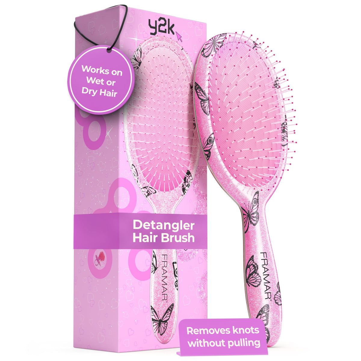 Framar Detangling Brush for Curly Hair, Hair Brushes for Women Detangler