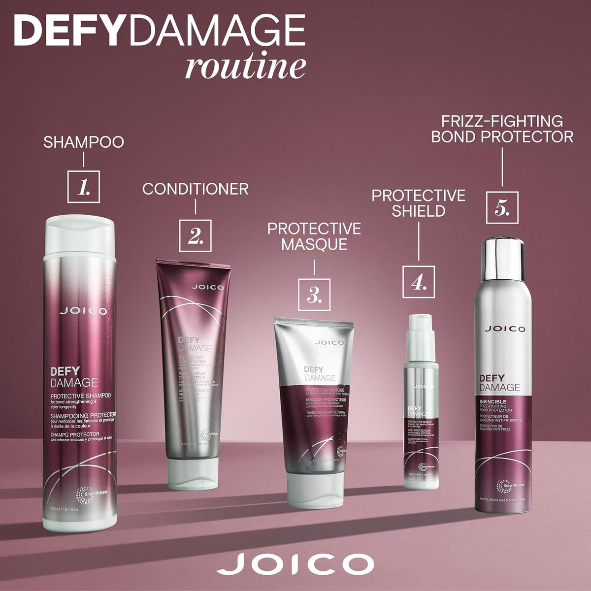 Joico Defy Damage Protective Shampoo | For Color-Treated Hair | Strengthen Bonds & Preserve Hair Color | With Moringa Seed Oil & Arginine