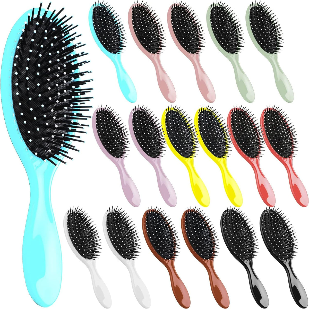 Eaasty 18 Pcs Hair Brush Bulk Travel Wet Detangling Brush Gift for Women