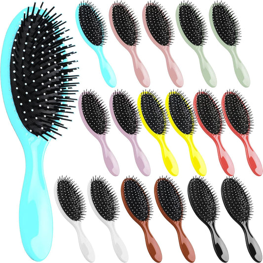 Eaasty 18 Pcs Hair Brush Bulk Travel Wet Detangling Brush Gift for Women