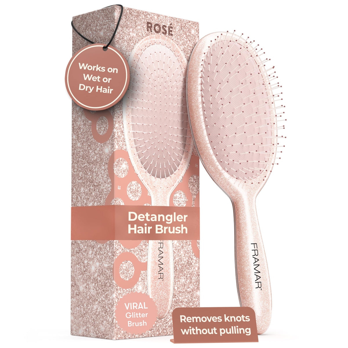 Framar Detangling Brush for Curly Hair, Hair Brushes for Women Detangler