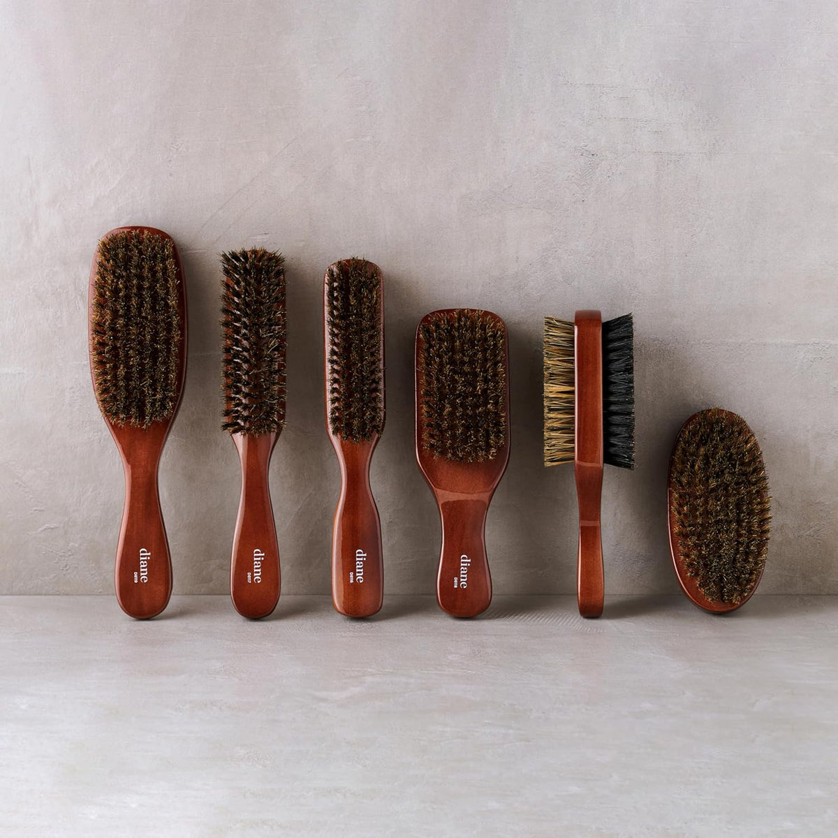 Diane Premium 100% Boar Bristle 2-Sided Club Brush for Men, Wood Handle