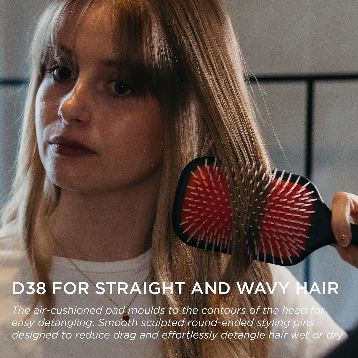 Denman Power Paddle Hair Brush for Quick and Convenient Detangling, Blow Drying and Styling - Combination of D3 Styling Pens & Paddle Brush - For Men and Women P038
