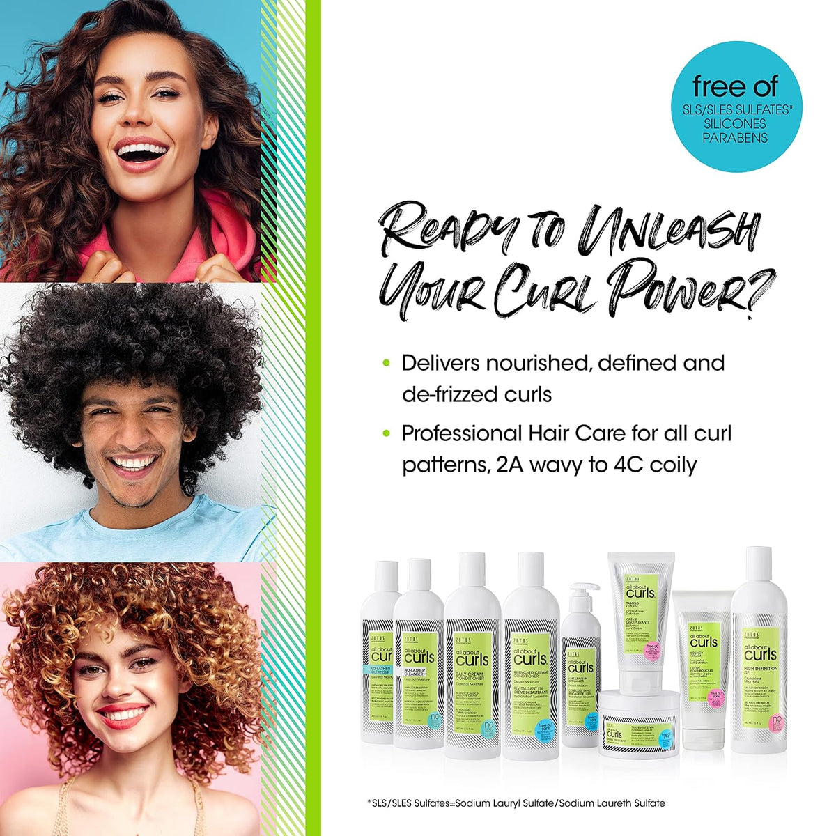 ALL ABOUT CURLS Boosting Foam | For Curly Hair | Lightweight Definition Hold | Volumizing Extra Fullness & Body | Vegan & Cruelty Free | Sulfate & Paraben Free