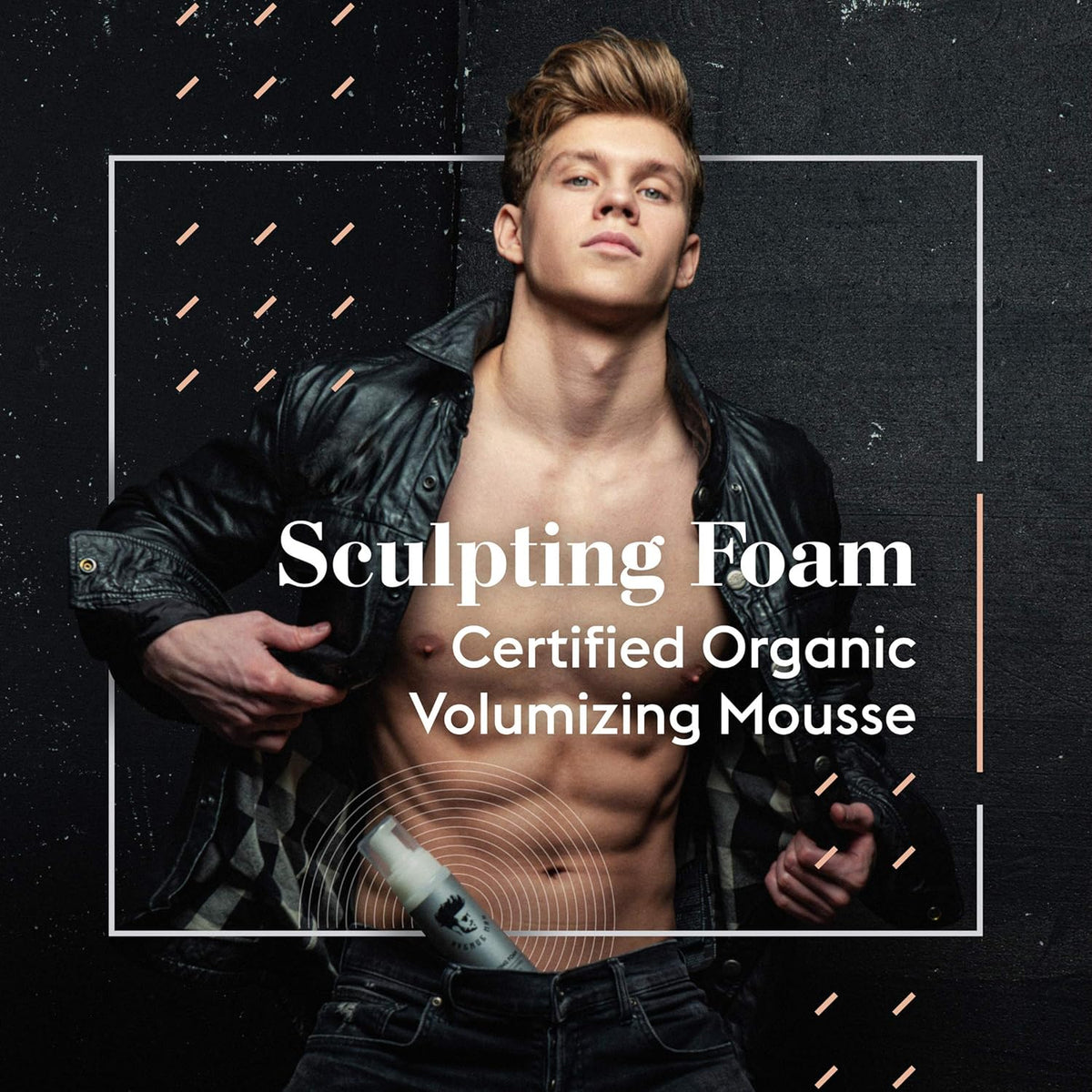 Avenue Man Sculpting Foam for Men - Frizz Control & Firm Hold Hair Mousse for Men - Styling Hair Products - Mens Mousse for Hair Styling with No Crunch, Clean Texture & Long-Lasting Lift - 7 oz